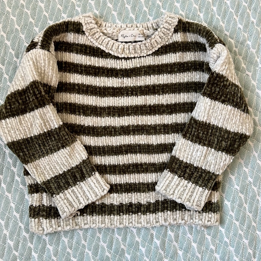 Rylee + Cru Chenille Striped Sweater 12-18 mo
